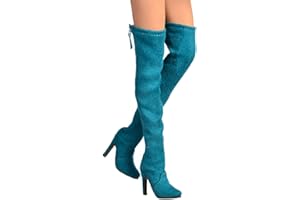 FREMEGO 1/6 Scale Female Shoes,Female High Heels Sandal Boots Shoes Accessory for 12inch PH TBL JO Action Figure Body (Green Boot)