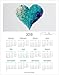 2018 Aqua Sea Glass Heart One Page Fine Art Wall Calendar. 11x14. Great For Framing. Best Quality Birthday, Christmas, Mother's Day & Valentines Gifts for Women, Men & Kids. Unique Idea for Him & Her