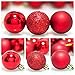 KI Store 24ct Christmas Ball Ornaments Shatterproof Christmas Decorations Tree Balls Small for Holiday Wedding Party Decoration, Tree Ornaments (2.36 inches, Red)