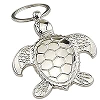 Qinlee Sea Turtle Sparkling Charm Elegant Key chain Cute SeaTurtle Keyring Keychain Classic 3D Pendant Key Bag Chain Turtle key ring