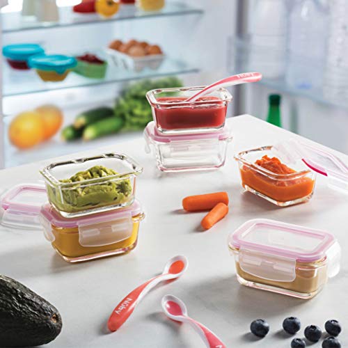 Superior-Glass-Baby-Food-Storage-Containers-Set-of-6-4-Oz-Containers-with-Airtight-BPA-Free-Locking-Lids-Baby-Food-containers-Microwave-Dishwasher-Safe-Small-Containers-for-Snacks-Dips-etc