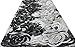 pqdaysun 5 Yards African Net Lace Fabrics Nigerian French Fabric Embroidered and Rhinestones Guipure Cord Lace (black and white)