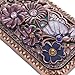 Nerien Women's Magnifying Vintage Foldable Metal Princess Style Butterfly Flower Russian Style Purse Mirror Portable Travel Mirror Copper