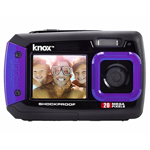 Knox Gear Dual-Screen 20MP Rugged Underwater Digital Camera with Video (Purple)