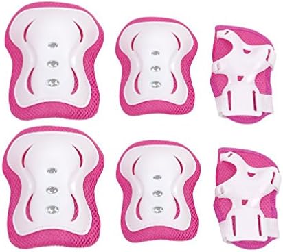 Kids Protective Gear,Knee Pads Elbow Pads Wrist Guards 6pcs Set Protective Pads for Inline Roller Skateboard Skating Biking Sports Safe Guard