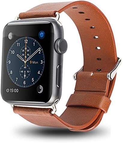 Buylen For Leather Apple Watch Band 42mm,Soft Leather Strap Buckle Replacement Wrist Bracelet for iWatch Band Series 1 Series 2