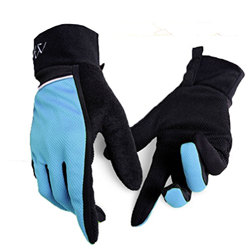 SANTO Cycling Gloves Mountain Bike Gloves Road Racing Bicycle Gloves Light Silicone Gel Pad Riding Gloves Touch Recognition Full Finger Gloves Men/Women Work Gloves (red)