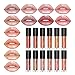Coosa 12PCS Non-stick Cup Metal Lipstick Waterproof Sparkling Lip Gloss Vivid Color Matte Lip Liquid Long Lasting Makeup 12 Colors