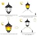 Solar Wall Light Outdoor, Greenclick Solar Wall Lantern PIR Motion Sensor Waterproof Solar Flame Lights for Pathway Patio Garden Yard Porch Stairways 2PCS