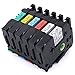MarkDomain Compatible TZ Label Tape 9mm, Work with Brother P-touch Labels Maker Model PT H100 D200 D210 D600 1290 2430PC and More, 6 Pack Laminated TZe 121 221 421 521 621 721 0.35 Inch x 26.2 Feet