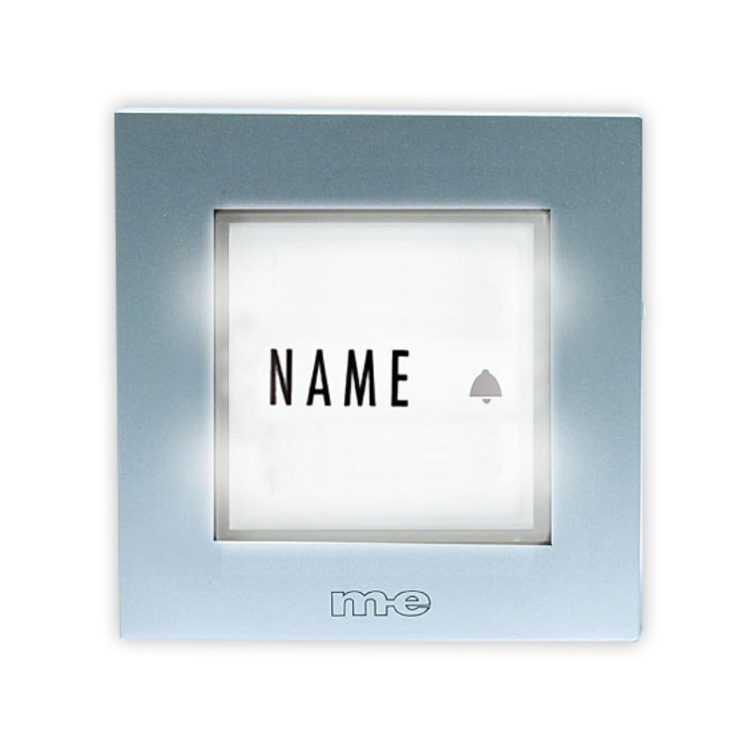 Bell Push Silver KTB1-S 88 x 88 x 15 mm AP, 1 Bell Push Button for 8-12 V Bell Transformer