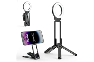 Dual Magnetic Phone Tripod Foldable Pocket-Sized Stand with Camera Mount Interface Multi-Function for Outdoor Photography