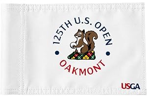 2BUT 2025 US Open Flag Oakmont Golf Pin USGA Flag Practic Putting Green Golf Flag For Backyard Garden Double-Sewn 600D Nylon Miniature Pin Flag Regulation Tube Flag(white 8"x6")