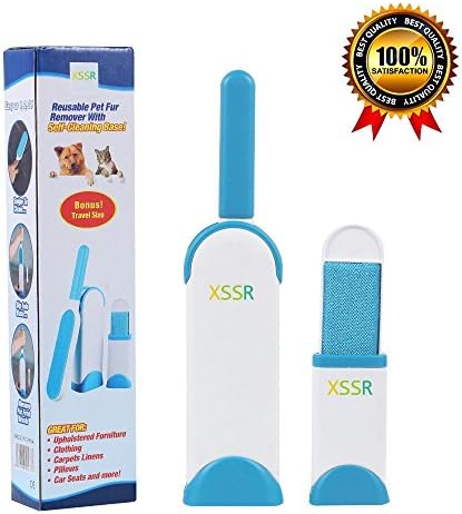 Pet Fur Remover Hair Lint Remover Clothes Home Furniture Cleaner Brush Removes Dog & Cat Hair Remover Self-Cleaning Base Double-Sided