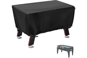 Andacar Foosball Table Cover - Waterproof Football Table Cover Soccer Table Covers Outdoor Indoor Foosballs Table Covers - 63"L×45"W×19.5"H, Black