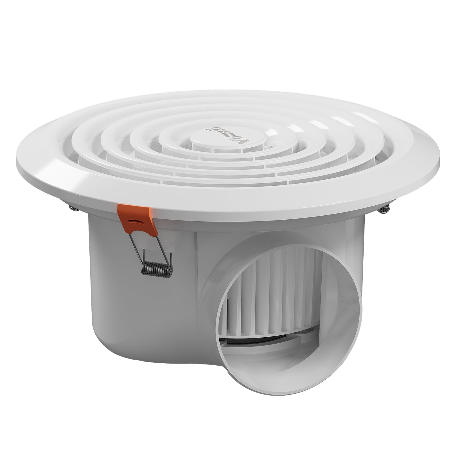 Photo 1 of VallisCo Bathroom Exhaust Fan 8", White Quiet Ceiling Exhaust Fan 110 CFM, 1.0 Sones Ideal Ventilation for Bathroom, Kitchen, RV, Mobile Home, Garage (110V)