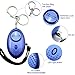 Xinyinuo 2 Pack Blue UV Coated Mini Loud Personal Staff Panic Rape Attack Safety Security keyring keychain Alarm with Torch 140DB (blue)