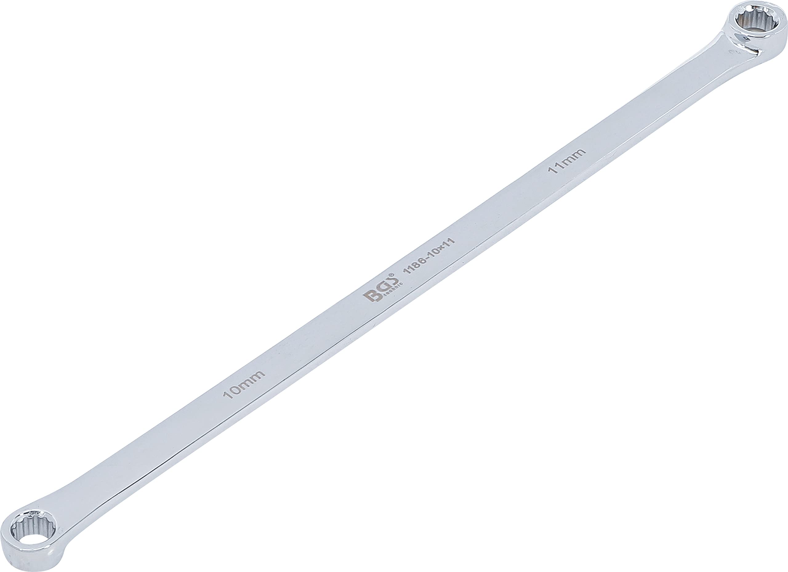 BGS 1186-10x11 | Double Ring Spanner | extra long | 10 x 11 mm