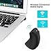 MoKo Wireless Vertical Mouse, 2.4G Ergonomic Wrist Relax Mouse with 3 Adjustable DPI Levels and 6 Buttons for Laptop, PC, Notebook, Chromebook, MacBook - Black