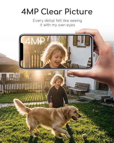 COOAU 2.5K/4MP Solar Security Camera Wireless Outdoor, Faster Charging, with 64GB SD Card, Color Night Vision, Dual-Band WiFi (2.4GHz & 5GHz),Powered by Solar Energy, No Monthly Fee