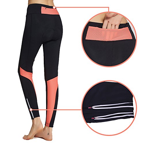 image for BELEROY Womens Cycling Tights 3D Padded Long Bike Bicycle Pants Gel Ca