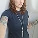 Stainless Steel Y Shaped Long Tassel Necklace Super Sparkly Faux Druzy Stone Statement Necklace