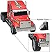 Prextex 24'' Detachable Carrier Truck Toy Car Transporter with Rubber Wheels and 6 Toy Cars Toys for Boys and Girls