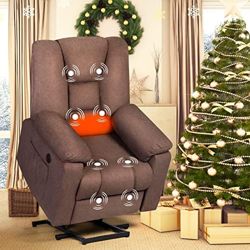 oneinmil Electric Power Lift Recliner Chair, Linen Recliners for