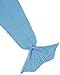 BURKLETT B16090002-01 Four Seasons Crochet Mermaid Tail Sleeping Blanket, Deep/Light Blue