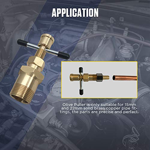 Olive Puller Olive Remover Puller Tool 15mm & 22mm Solid Brass Copper