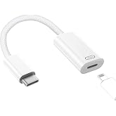 TechMatte Female Lightning to Male USB C Adapter Cable Audio Headphone | Data Sync PD Charging for iPhone 17 Pro Max Air 16 15, Android, Earphone iPad MacBook, Not for OTG and Speakers (1 PCS)
