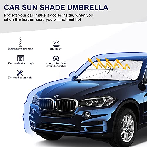 Parasol para Parabrisas de Coche,cubre sol para auto, Plegable Parasol Coche Delantero Protector con Anti UV Rayos, Parasol para Parabrisas Protección, Parasol para Parabrisas Automotriz Universal