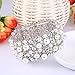 EVER FAITH Women's Austrian Crystal Simulated Pearl Bridal Elestic Stretch Bracelet White Silver-Tone