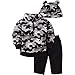 Gerber Baby Boys' 3-Piece Top, Pant and Cap Set, Black camo, 6-9 Months