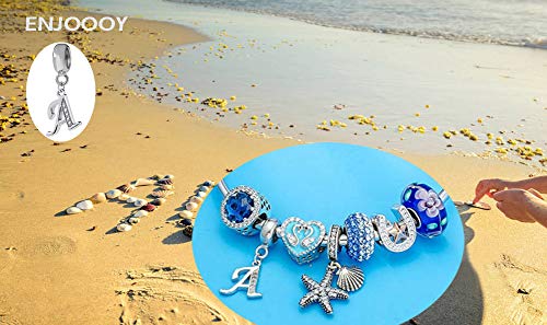 4 Alphabet+Sterling+Complete+European+Bracelets