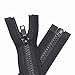 YaHoGa 2PCS #5 28 Inch Separating Jacket Zippers for Sewing Coats Jacket Zipper Black Molded Plastic Zippers Bulk (28