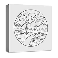 Canvas Wall Art Landscape Canvas Prints Home Artwork Decoration for Living Room, Bedroom - 12x12 inches