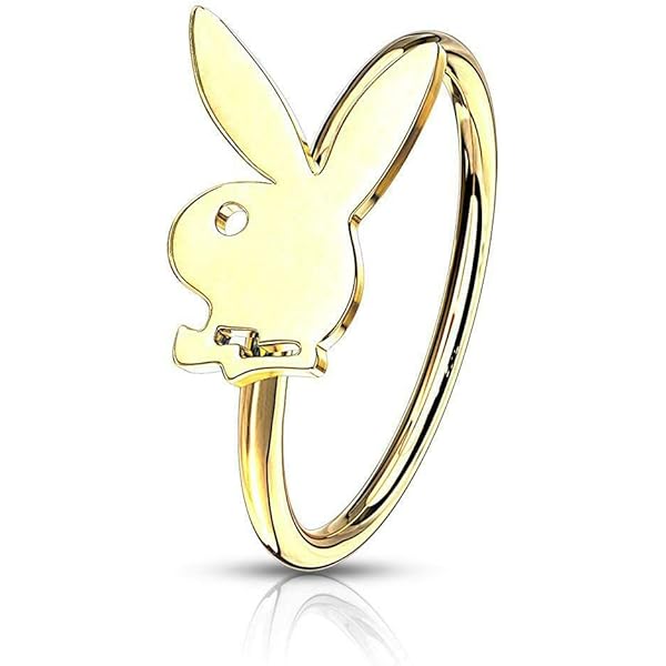 Amazon.com: Playboy Bunny Top 316L Surgical Steel Nose L Bend Stud