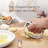 Garlic Press Rocker Stainless Steel Garlic Crusher with Opener and Silicone Garlic Peeler Kitchen Gadgets 304 Food Grade…