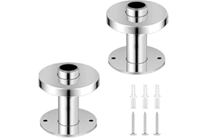 【 Stub-Out Support and Cover】 K857-30 (2-Pack) - Plumbing Cover Plates for 1/2 Inch PEX Pipe, Stainless Steel Wall Mount Supp