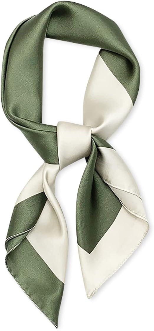 LumiSyne Mode Seidenschal Damen Klassischer Streifen Großer