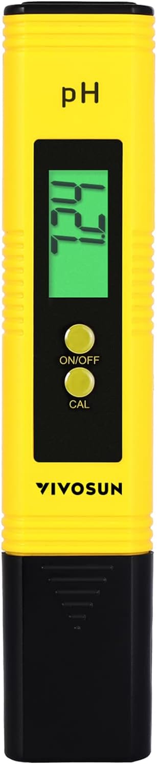 VIVOSUN Digital pH Meter 0.01pH High Accuracy Pen Type pH Tester UL Certified