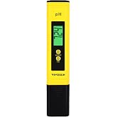 VIVOSUN Digital pH Meter 0.01 Accuracy Pen Tester for Water Hydroponics | &plusmn;0.01 pH Accuracy, ATC, Auto Calibration, Backlit LCD, Memory, Compact, UL Certified, for Hydroponics Aquarium Pool Drinking