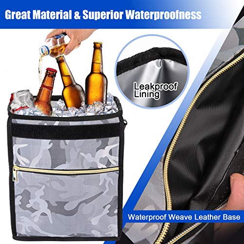 CZC AUTO Car Trash Can/Bin Leakproof Car Garbage Bin with Lid and