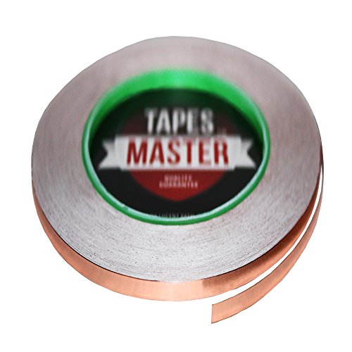 Tapes Master 1/8'' x 36 yds (3mmx33m) Copper Foil Tape - EMI Shielding Conductive Adhesive Tape - Thumbnail 2