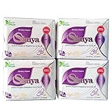 SHUYA Ultra Thin Regular Cotton Sanitary Pads for Women with Wings, Negative ion Strip,Scented 40Count (Pack of 4)