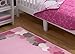 Kids Area Rug, Girls Clouds | Children's Room Carpet in Pink, Grey and Hot Pink | Delta Children