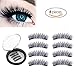 Dual Magnetic False Eyelashes - Ultra-thin 0.2mm Fake Lashes- 3D Handmade Reusable Fake Eyelashes - Ultra Soft Natural Look, No Glue, Ultra Lightweight & Long (2 Pair/8 Pcs)