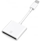 USB C SD Card Reader, Dual Slot SD and microSD Memory Card Adapter | USB 3.0 5Gbps interface, plug and play, for MacBook, iPad, Android and Windows
