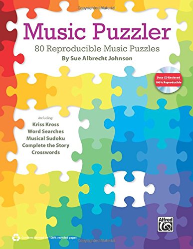 Music Puzzler: 80 Reproducible Music Puzzles, Comb Bound Book & Data CD